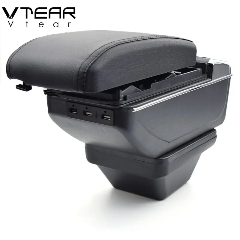 

Vtear For MorrisGarages MG ZS armrest USB Charging interface heighten central Store content box cup holder ashtray accessories