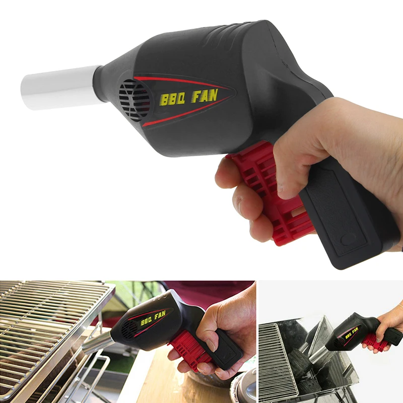 

High Quality Manually BBQ Fan Air Blower Barbecue Tools Pressing Fire Bellows Ptable Gun