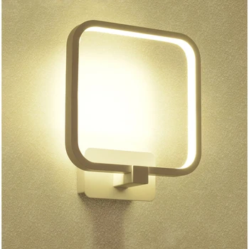 

Modern led square wall lamp nordic bedroom wall light indoor stair lighting fixtures wand lampen led white sconce 12W