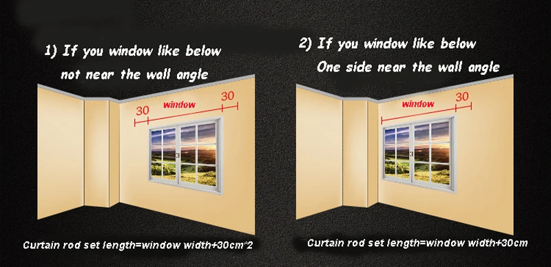window type rod length