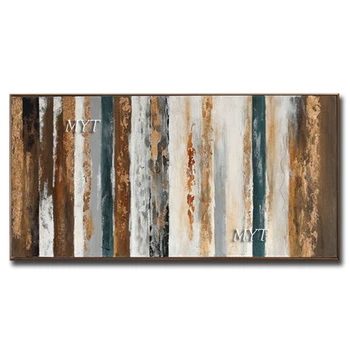 

Best selling Hand-painted Dark stripes landscape Abstract artwork oil painting for living room home decoration unframed