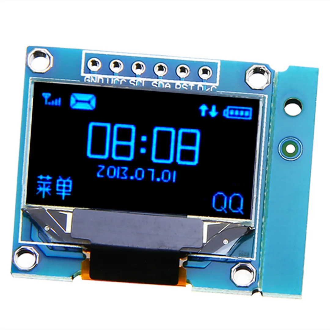 1pc 0.96" 128X64 OLED Display Module 4 Pins I2C IIC Serial LCD LED SSD Display Module SSD1306 Electrical Equipment Parts