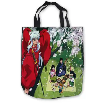 

Custom Canvas inuyasha-s-day-off (1) ToteBags Hand Bags Shopping Bag Casual Beach HandBags Foldable 180911-04-78