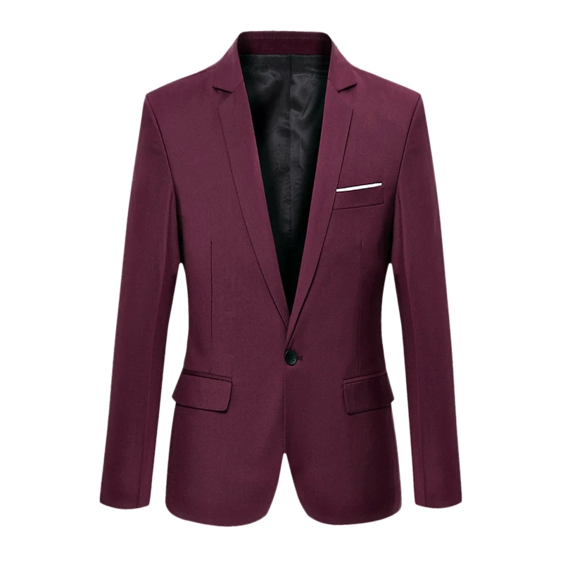 

Faroonee Brand Clothing Blazer Men One Button Slim Male Suits Jackets Casual Solid Color Masculine Blazer Size L-6XL 2J0003