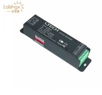 

DC12-24V Led Controller LT-858-5A DMX RDM LED Decoder 4CH CV RGBW Strip Controller 5A*4CH Max 20A RJ45 for led light ribbon