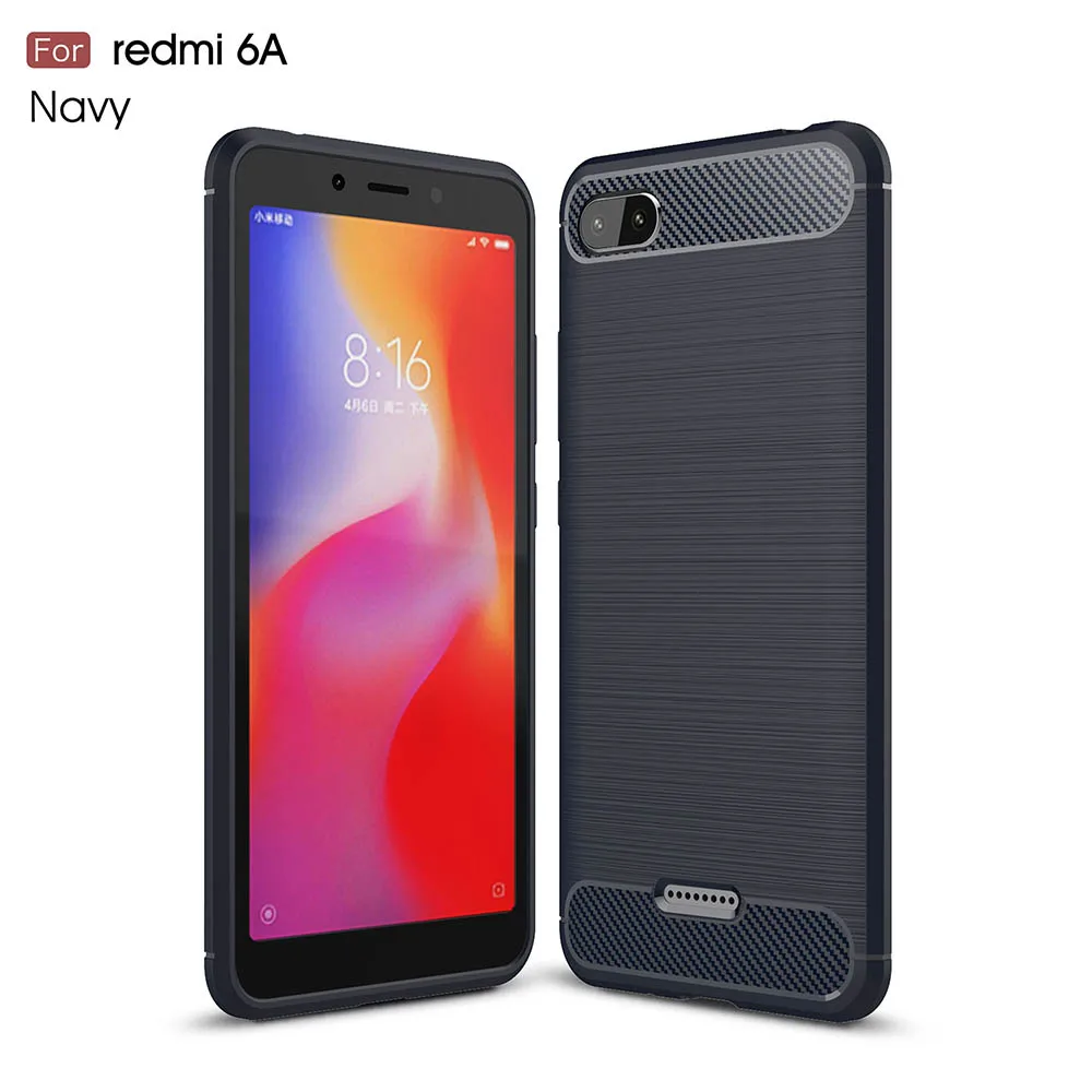 cheap Soft Case For Redmi 6 6A 6Pro 4A 5A Carbon Fiber Phone case Anti knock for Xiaomi Redmi 4X Note 5 5Pro Back Cover full coverage