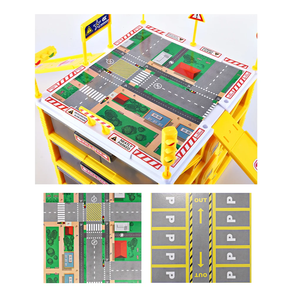 Новый многофункциональный мини Автостоянка игрушки ящик детские игрушки коробка для хранения случае мальчиков Новинка подарки Детская