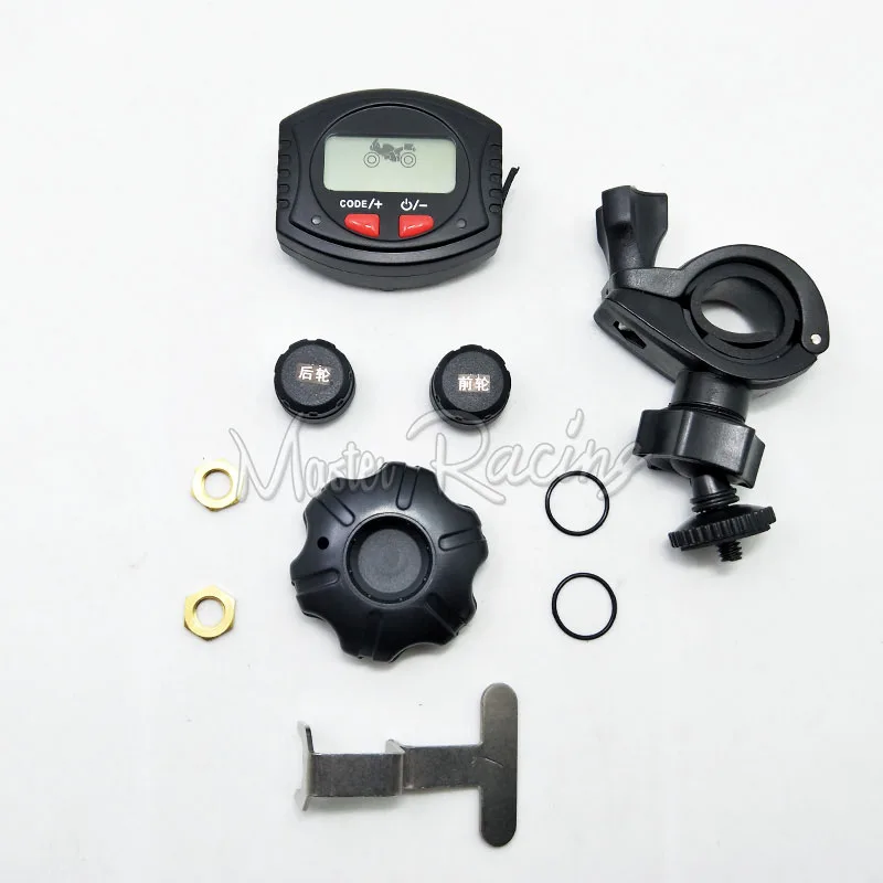 Master Racing font b TPMS b font Waterproof Motorcycle Tire Pressure Monitoring System Motorbike LCD bracket