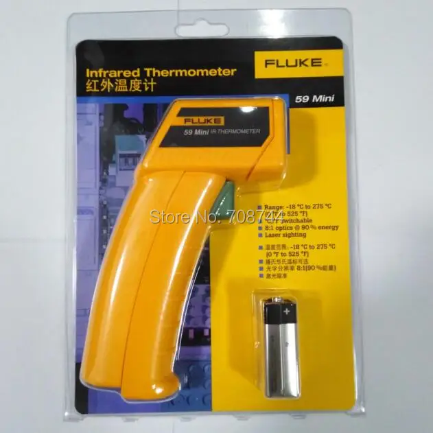 

Fluke 59 Mini Handheld Laser Infrared Thermometer Gun