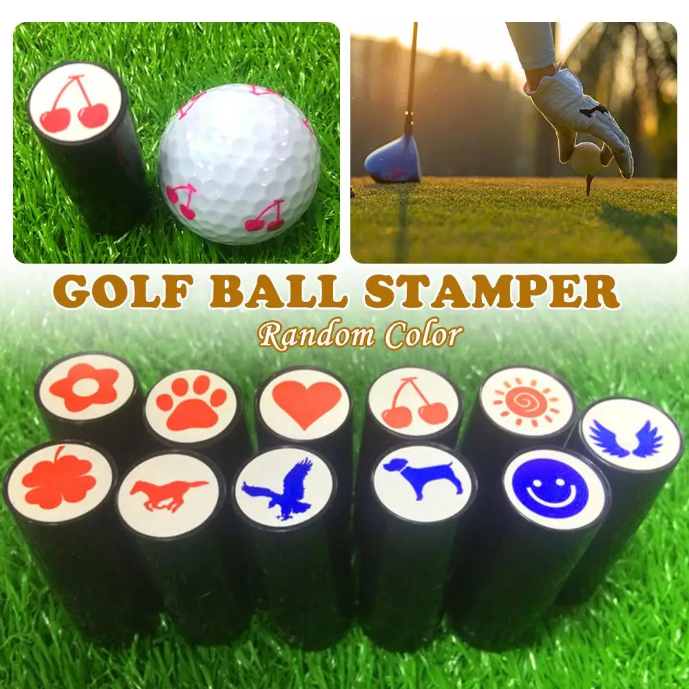 1 pçs colorfast rápido-seco bola de golfe carimbo stamper longa duração marcador de bola de golfe impressão selo clube de golfe presente lembrança do golfista