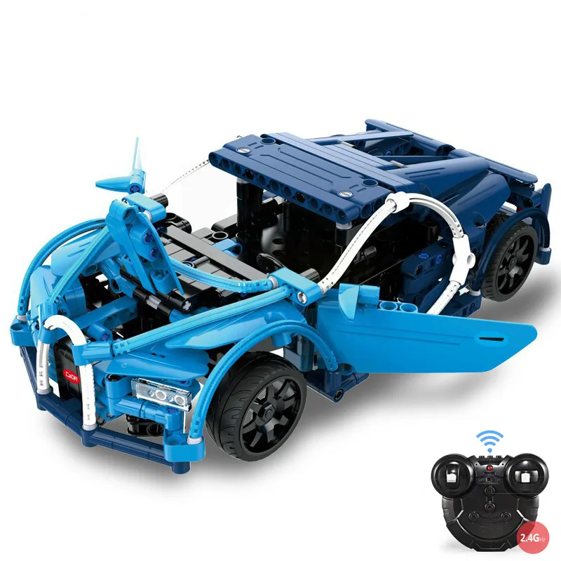 

DIY Technic Series Super Blue Sports RC Car Set Building Blocks Bricks Model Toys for Kids Bithdays Gifts Compatible Legoingly