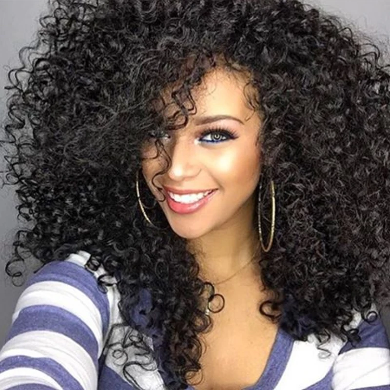 Synthetic Afro Kinky Curly Wigs Heat Resistant Cheap Curly Wigs for Black Women High Quality Synthetic Wigs for Free Shipping