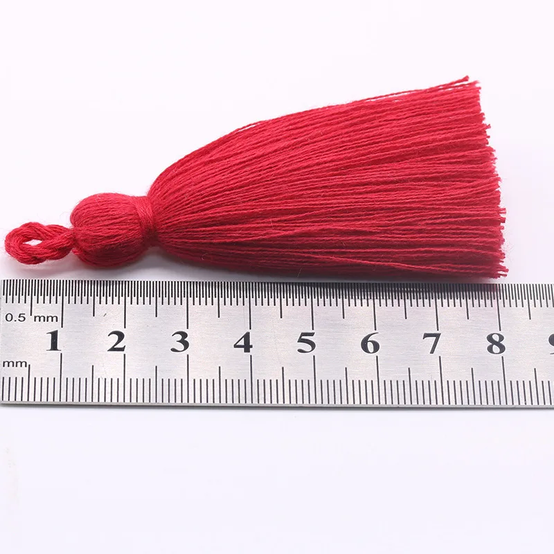 Tassel Hanging Rope Fringe 8mm Cotton Solid Color Tassels Trim For Sewing Curtains Accessories DIY Wedding Home Decoration 10pcs