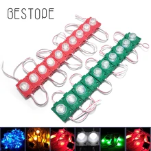 12 В постоянного тока Светодиодный модуль 10 шт. 1,5 Вт светодиодный чип IP65 Водонепроницаемый Инжекционный объектив супер яркий знак рекламы подсветка