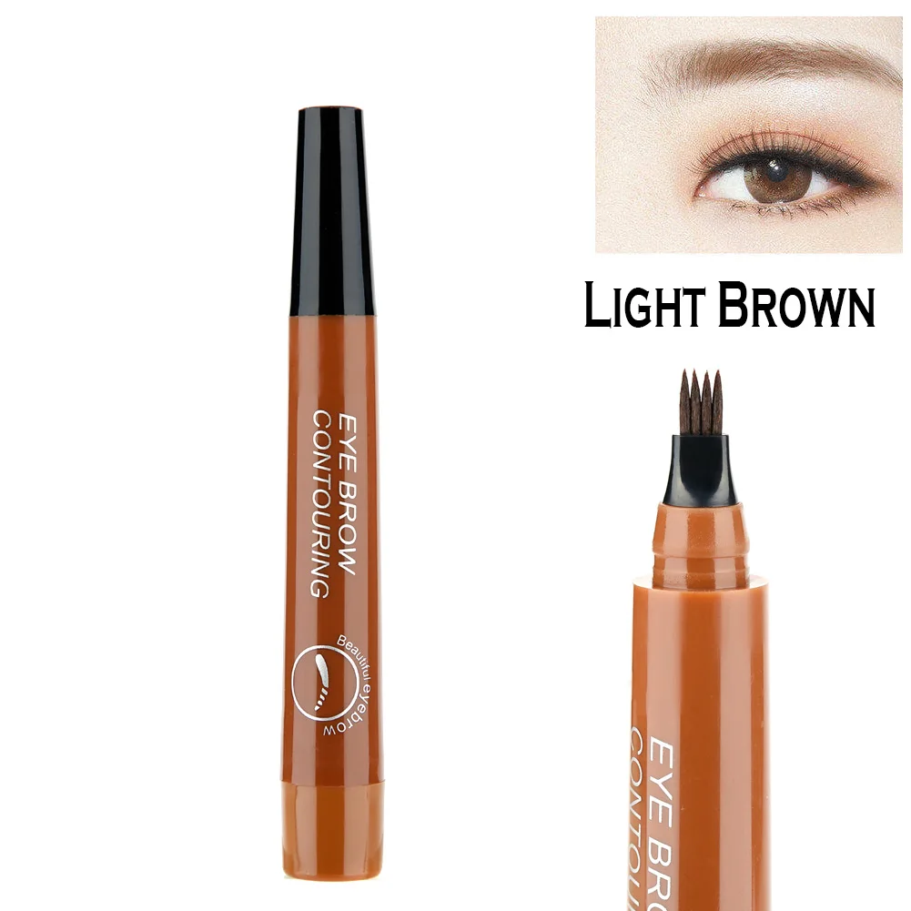 4 Fork Tip Liquid Eyebrow Pen Waterproof Tattoo Durable Eye Brow Pencil Eyebrow Enhancer Tint Pen HJL2018 4 Fork Tip Liquid Eyebrow Pen Waterproof Tattoo Durable Eye Brow Pencil Eyebrow Enhancer Tint Pen HJL2018