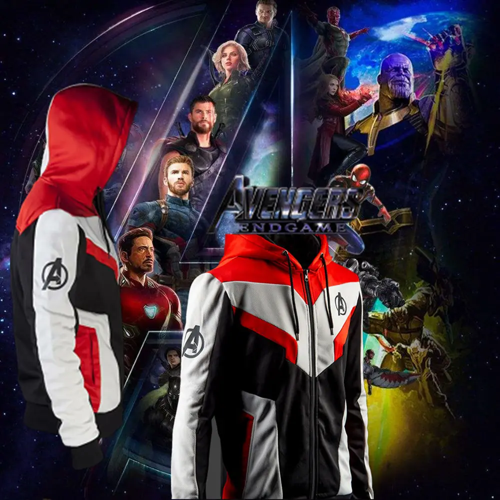 

1:1 Kids Superhero Avengers Endgame Quantum Realm The Avengers 4 Jacket Sweatshirt Advanced Tech Hoodie Cosplay Costumes