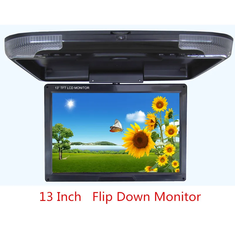 Hot sale 13 inch car monitor black color DC 12V 2 way
