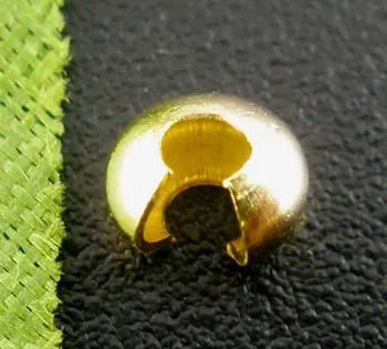 

Alloy Crimp Beads Half Round Gold Color 4mm( 1/8") Dia, 20 PCs new