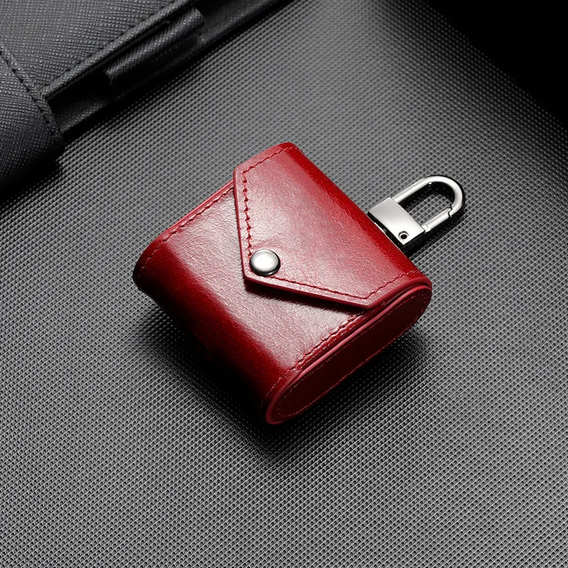 PU Leather Case For Airpods Business Luxury Cases For Air Pods Wireless Earpods Earphones For Apple Ear Pods Case With Strap (3)