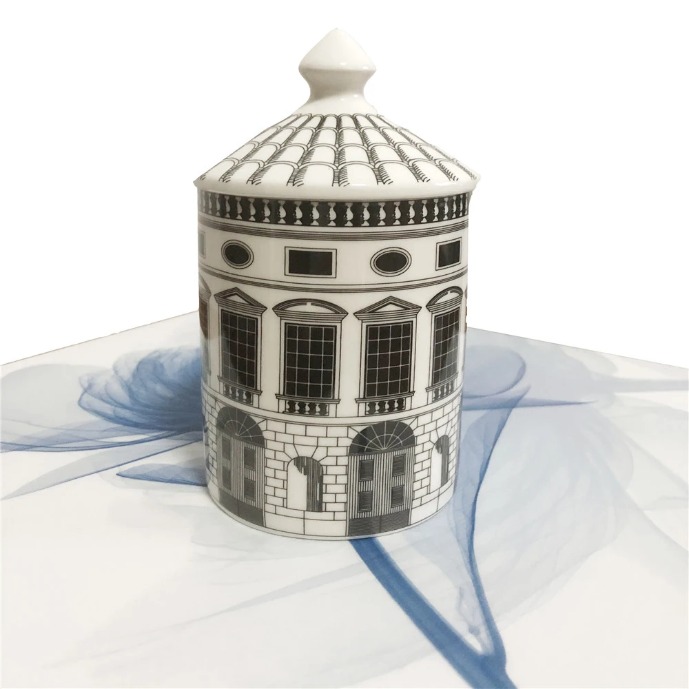 

Fornasetti Candle Holder Diy Handmade Candles Jar Retro Lina Face Storage Bin Ceramic Caft Home Decoration Jewerlly Storage Box