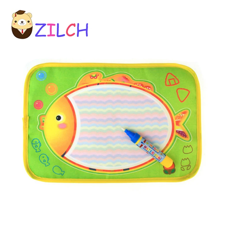 

29X19cm Multicolor Mini Water Drawing Mat with1 Magic Pen/Fish Sharp Water Drawing Board/Water Doodle Mat Drawing Toys