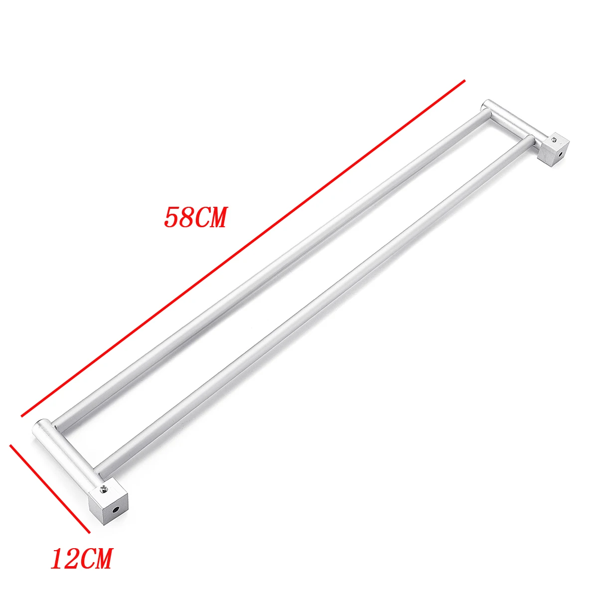 Xueqin двойная вешалка для полотенец для ванной комнаты, 2 бара, алюминиевая вешалка, настенная Полка для полотенец, держатель для полотенец 58x12 см