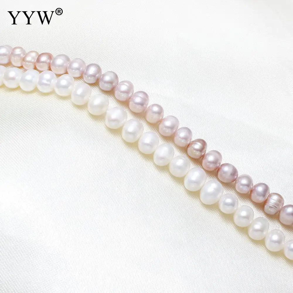 

White Purple 5-6mm natural Pearls Beads women fit necklace bracelet beads for jewelry making Freshwater Pearl Beads