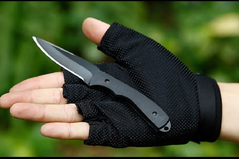 titanium black fixed blade knife  tactical camping hunting survival rescue edc tools neck knife (6)