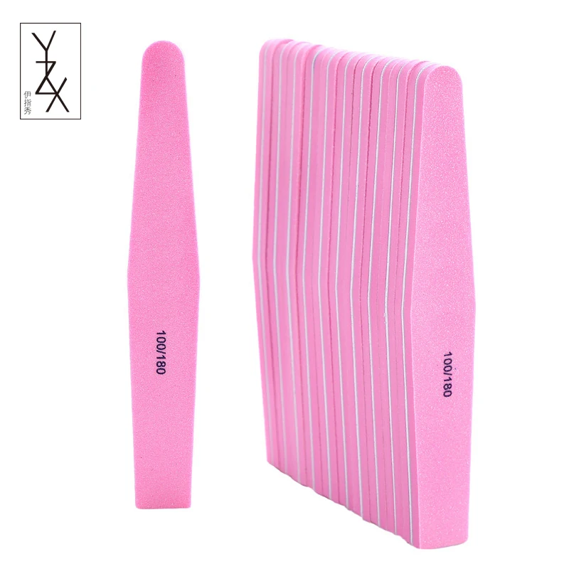 

YZX 5pcs Double-side Washable Buffing Sanding File Sponge Nail Files Emery 100/180 Trimmer Buffer Nail Art Tools Color Random