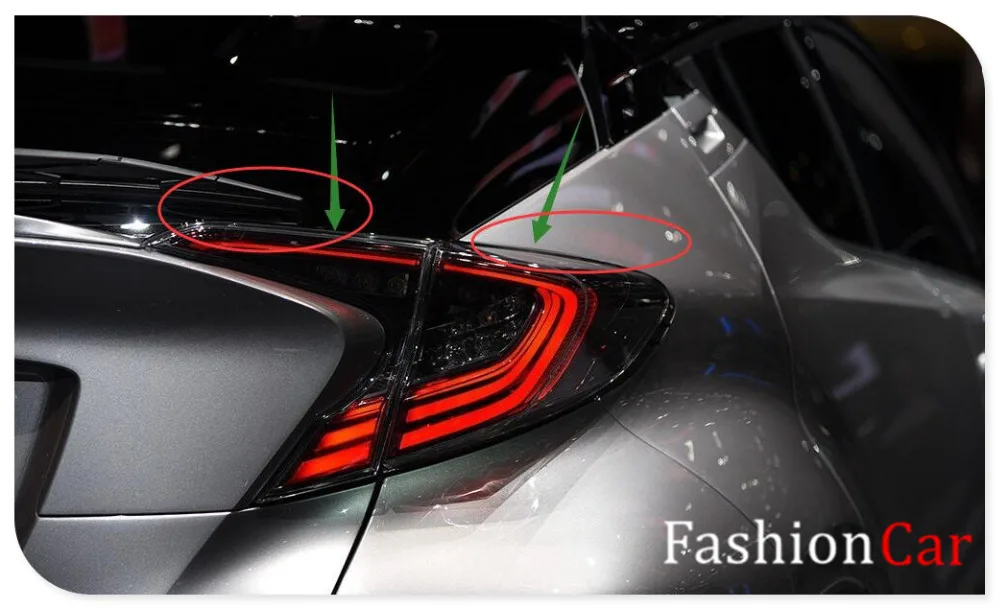 

For Toyota C-HR 2016 2017 2018 ABS Chrome Rear Tail Light eyelid Decoration Cover Auto Accessories 4pcs/set