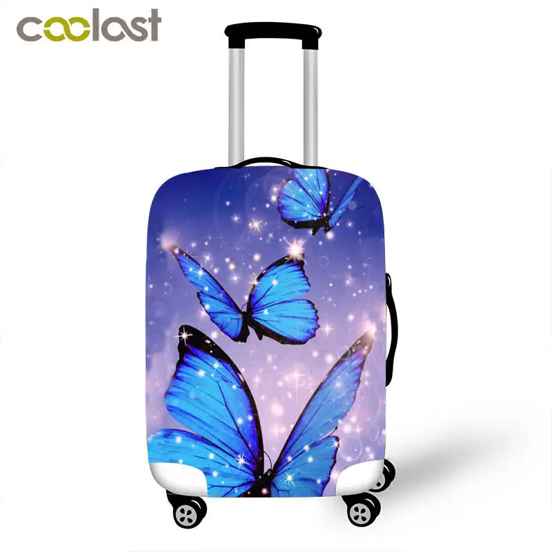 fashion 3D print butterfly Travel Luggage Suitcases Covers protective cover s/m/L 3 size for 18 - 28 inch travel cases wholesale