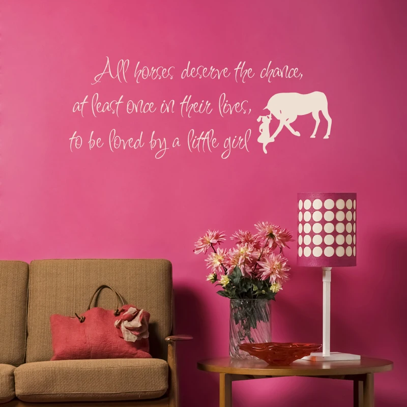 mix wholesale order love horse girls western wall sticker wall quote