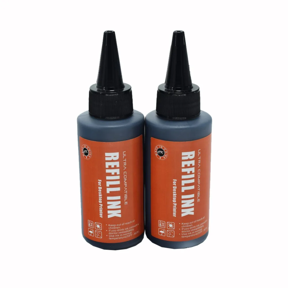 RU CK 2 чернил для чёрного принтера, набор чернил для струйных принтеров для принтера для СНПЧ, заправка чернил объемом 100 мл