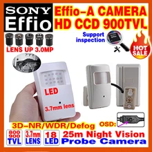 2016new sonda de infrarrojos de visión nocturna 20 m 1/3 “sony ccd effio 800/900tvl vigilancia de seguridad de color de imagen en casa osd de la cámara de vídeo hd