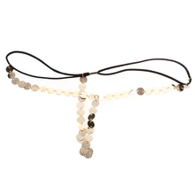 HTHL-BOHO стиль праздничный головной убор Корона Арабская цепочка для волос манжета голова цепь готический панк