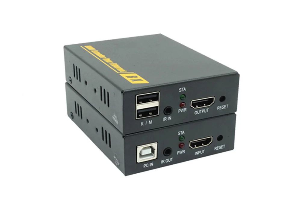 HDMI удлинитель ip-сети KVM удлинитель высокого качества 120 м USB HDMI IR KVM удлинитель CAT5e/6 Поддержка TCP/IP