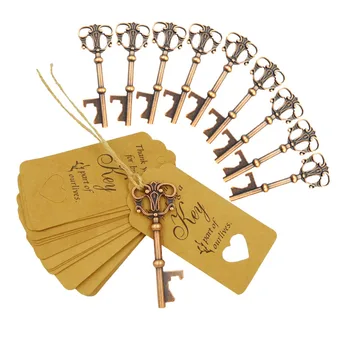 

10-50pcs Creative Key Bottle Opener Retro Wedding Decoration Pendant Beer Bottle Opener Bachelorette Party Rustic Wedding Decor