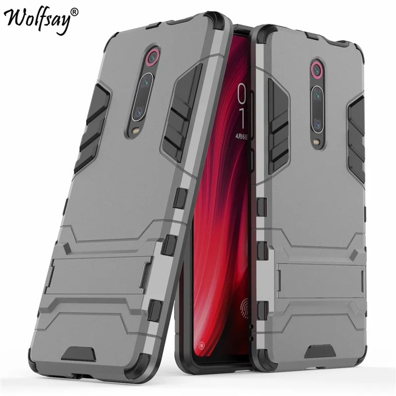 Cover Xiaomi Mi 9T Case 6.39" Shockproof Hybrid Stand Silicone Armor Back Case For Xiaomi Mi 9T Cover Case on Xiaomi Mi9T Mi 9 T