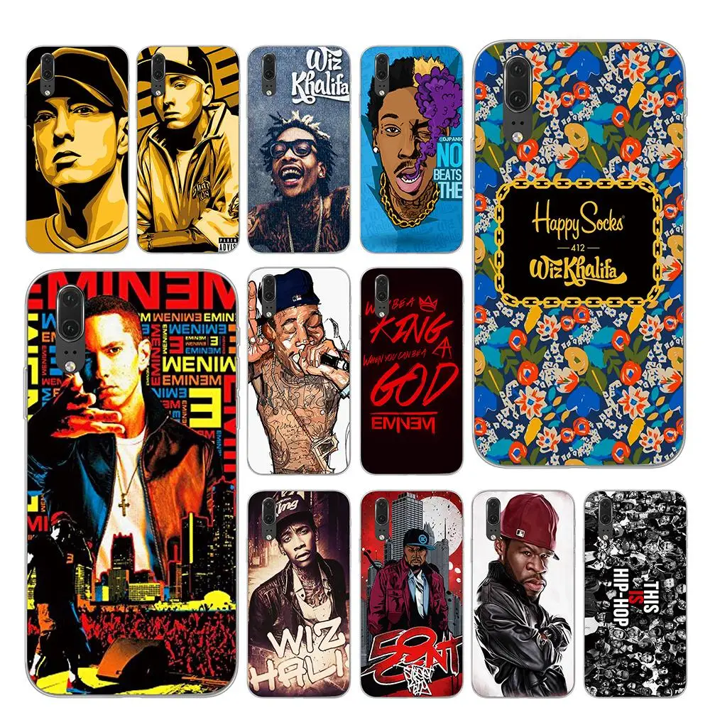 

Eminem Wiz Khalifa 50 cent Phone Case for Huawei P30 P20 P10 Mate 10 20 Pro Lite Cover