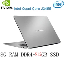 P2-41 8G RAM 512G SSD Intel Celeron J3455 NvIDIA GeForce 940M Gaming laptop keyboard and OS language available for choose