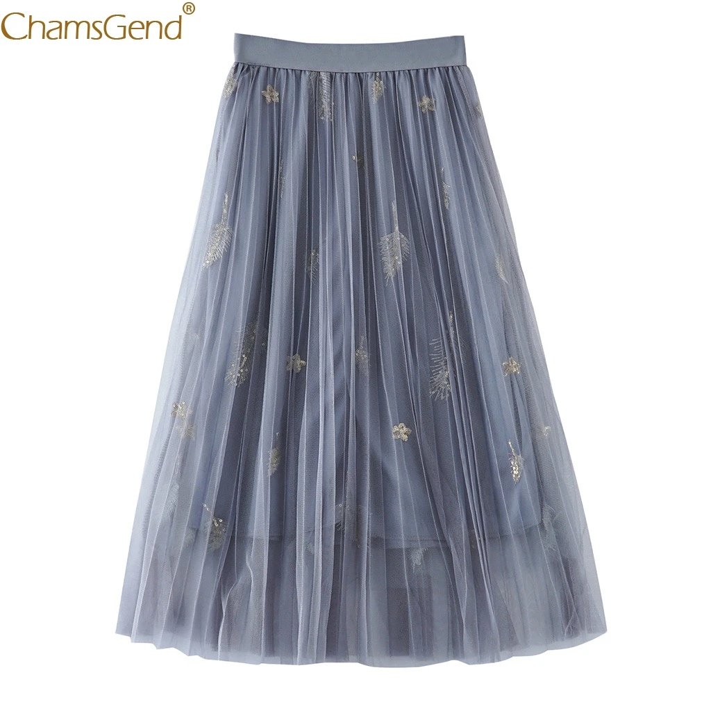 Высокая талия плиссированная юбка юбки большого размера женские эластичные блестящие женские тюлевые юбки женские большие размеры летние высококачественные