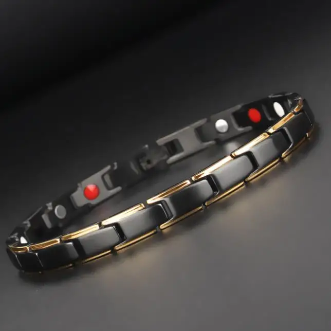 

stainless steel magnetic hematite bangle Bracelet with magnetic hematite bead. Anti-Fatigue Energy healthy bracelet
