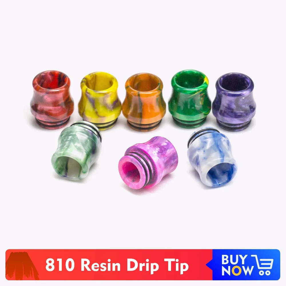 

Quartz Banger 1pc 810 Drip Tip Resin Epoxy Color Random Mouthpiece For TFV12 TFV8 X-Baby Atomizer Accessories