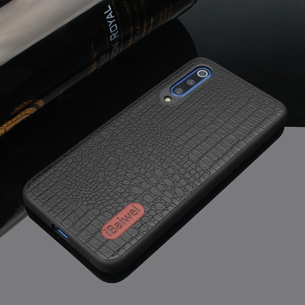 Чехол с крокодиловым узором для Xiaomi Mi 9 SE роскошный кожаный чехол из ТПУ и ПУ