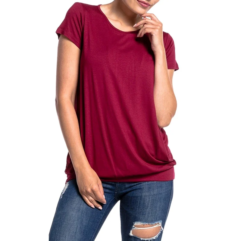 Short Sleeve Summer Maternity Nursing Tops Polyester Breastfeeding Solid Simple Clothes Easy To Feed Baby Can Be Worn Outside Short Sleeve Summer Maternity Nursing Tops Polyester Breastfeeding Solid Simple Clothes Easy To Feed Baby Can Be Worn Outside