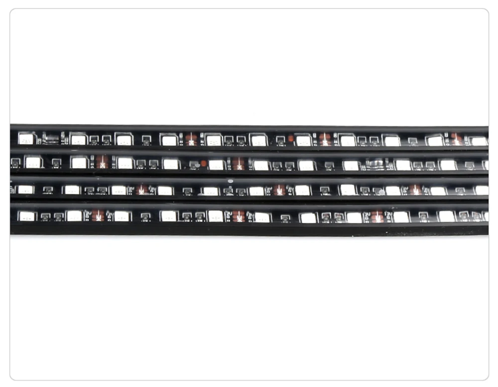  4x Car Underglow Flexible Strip LED APP/Remote Control RGB Decorative Atmosphere Lamp Under Tube Un - 32913933829