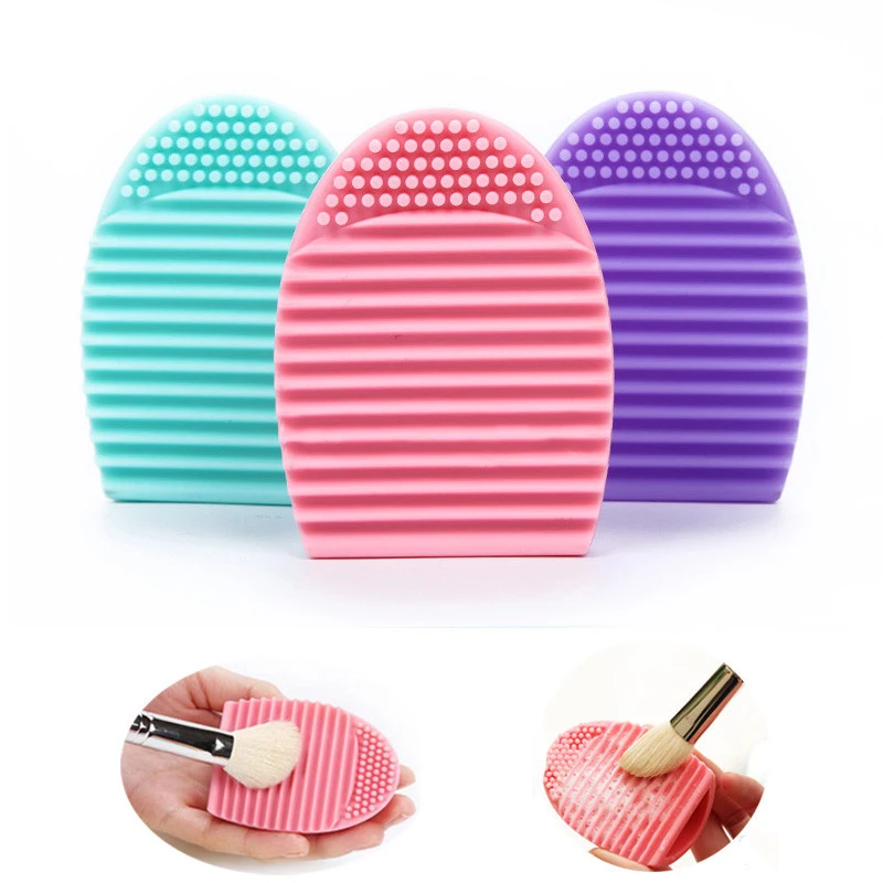 

Brush Egg Makeup Brush Cleaning Washing Tools Board Cosmetics Makeup Brushes Scrubber Board Washing Cosmetic Brush Cleaner Tool