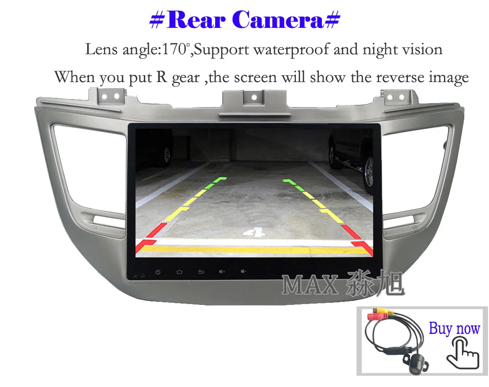 Clearance MAX Android 7.1.1 Silvery Frame For Hyundai Tucson/IX35 Car Radio GPS Navigation System Bluetooth call/music WIFI SWC free map 13
