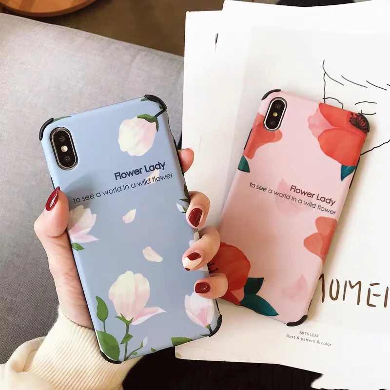 Spring and Summer Flower Protection Phone Case for iPhone X XR XS Max 8 7 6s Plus 7plus 8plus Soft Tpu Back Cover |
