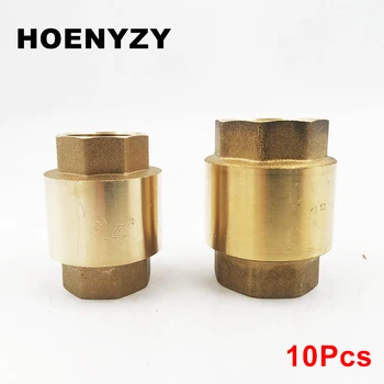 

10Pcs/lot New Arrival G 1/2'' DN15 Brass Thread In-Line Spring Vertical Lift Check Valve 200WOG